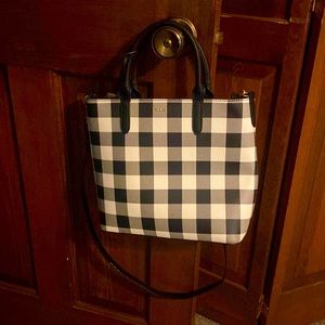 Ralph Lauren black and white gingham purse a white new no stains or wire